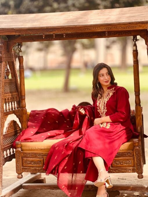 Blood Maroon Colour – A Perfect Traditional Outfit